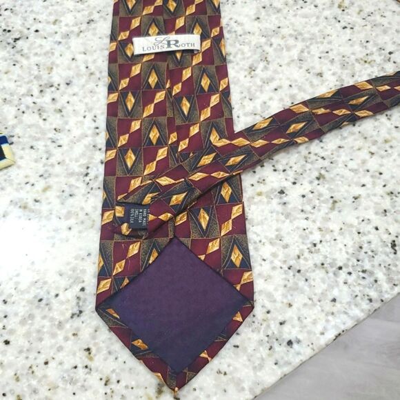 Louis Roth 100 % silk tie made in the US 4x62 - Picture 1 of 4